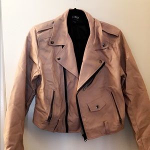 Pink faux leather jacket